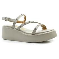 Sandália Plataforma Feminina Vizzano Off White 6525.101.7286