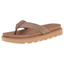 Sandália Plataforma Flatform Feminina Vizzano Papete Chinelo Strass Brilho Macia