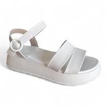 Sandália Plataforma Moleca Duas Tiras Leve Confortável