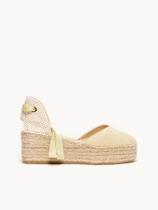 Sandália Plataforma Romero Camurça Amarelo