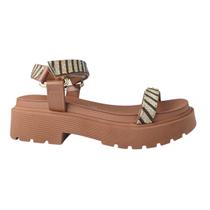 Sandália Plataforma Tratorada Feminino Vizzano 6499.103 Marrom Sandália Plataforma Tratorada Feminino Vizzano 6499.103 Marrom