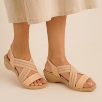 Sandália Plataforma Usaflex Feminina Conforto em Couro Sandália Plataforma Usaflex Feminina Conforto em Couro