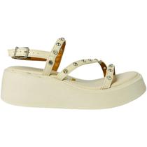 Sandália Plataforma Vizzano Feminino com tiras finas cruzadas