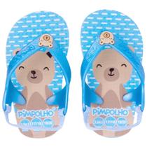 Sandália Praiana Baby Azul/Urso Masculino Pimpolho Sandália Praiana Baby Azul/Urso Masculino Pimpolho