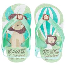 Sandália Praiana Baby Verde Leão Menino Pimpolho
