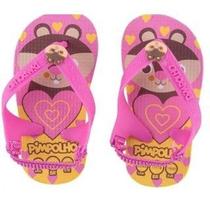 Sandália Praiana Chinelo Baby Rosa/Castor - Pimpolho