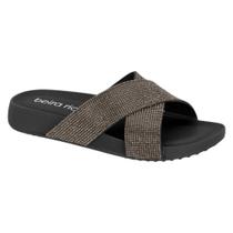 Sandalia preta strass confort beira rio 38 Sandalia preta strass confort beira rio 38