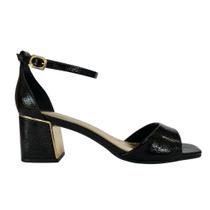 Sandália Ramarim 2539202 Feminino preto saltinho casual Sandália Ramarim 2539202 Feminino preto saltinho casual