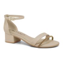 Sandália Ramarim Feminina Salto Bloco Strass Conforto Original -
