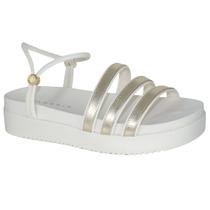 Sandália Ramarim Flatform Tratorada Tiras Feminina 36204