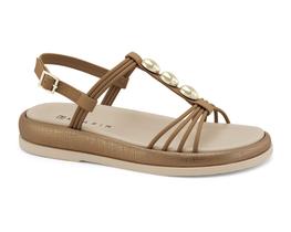 Sandalia Ramarim Pedraria Plataforma Com Detalhes Dourado