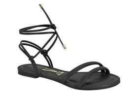 Sandalia rasteira amarração vizzano preto 6371345