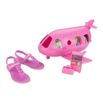 Sandália Rasteira Barbie Fliight Avião Menina