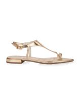 Sandália Rasteira Bebecê Bico Folha Tira Em V Sandália Rasteira Bebecê Bico Folha Tira Em V