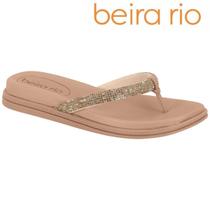 Sandalia Rasteira Beira Rio Original Rasteirinha Feminina Flatform Strass Conforto Casual Lancamento Fashion