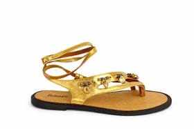 Sandália Rasteira Bellaze Dourado Sandália Rasteira Bellaze Dourado