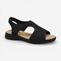 Sandália Rasteira Comfortflex Tecido Preto