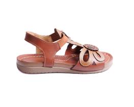 Sandalia Rasteira Couro Butterfly