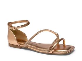 Sandália Rasteira Dakota Flat com Strass Super Confortável Feminina Y6513 (64773)