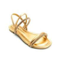 Sandália Rasteira Dakota Rives Metal - Dourada