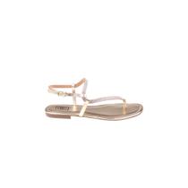 Sandália Rasteira De Dedo Feminina Flat Dourado Ouro Strass Sandália Rasteira De Dedo Feminina Flat Dourado Ouro Strass