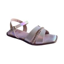Sandália Rasteira Fem Sua Cia Mini RosaPerolizado 9185.52107