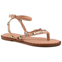 Sandália rasteira feminina akazzo confortável tornozelo spiker Sandália rasteira feminina akazzo confortável tornozelo spiker