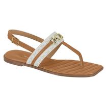 Sandalia Rasteira Feminina Casual Bico Quadrado Vizzano 6452.208