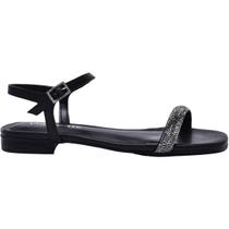 Sandália Rasteira Feminina Casual Dia a Dia com Strass Via Marte 23-15307 Sandália Rasteira Feminina Casual Dia a Dia com Strass Via Marte 23-15307