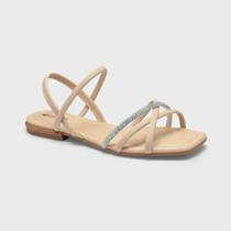 Sandália Rasteira Feminina Com Strass Mississipi Sandália Rasteira Feminina Com Strass Mississipi