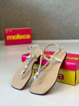 Sandália rasteira feminina confort moleca 5498.305