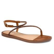 Sandália Rasteira Feminina Dakota Metalizada Strass Y9896 Cor:Ouro LigthTamanho:39