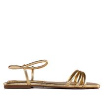 Sandália Rasteira Feminina Dumond Ouro