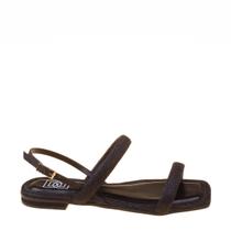 Sandalia Rasteira Feminina Flat Lumicolor Preto Glitter Brilhos