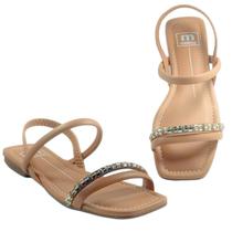 Sandália Rasteira Feminina Flat Tiras Moleca 5462111