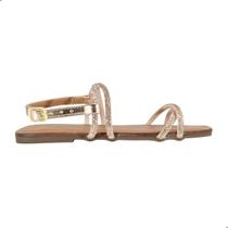 Sandália Rasteira Feminina Melshoes T/03 Bronze Sandália Rasteira Feminina Melshoes T/03 Bronze