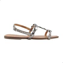 Sandália Rasteira Feminina Melshoes T/036 Cinza Onix Sandália Rasteira Feminina Melshoes T/036 Cinza Onix