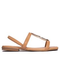 Sandália Rasteira Feminina Mississipi Adereço Marrom Claro Sandália Rasteira Feminina Mississipi Adereço Marrom Claro