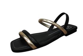 Sandália Rasteira Feminina Moleca Tiras 5462111 - Estilo Anos 90
