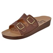 Sandália Rasteira Feminina Ortopédica Dia a Dia Conforto