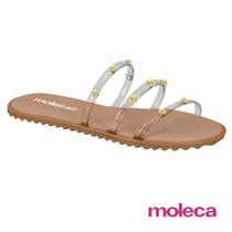 Sandália Rasteira Feminina Tiras Transparente Moleca 5464102