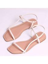 Sandália rasteira feminina verão lisa