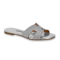 Sandalia Rasteira Feminina Vizzano H Shine Ref: 6371.167 Sandalia Rasteira Feminina Vizzano H Shine Ref: 6371.167