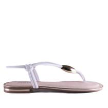 Sandália Rasteira Feminina Zariff 1028-477 Branco