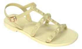 Sandália Rasteira Feminino Adulto Spikes Tiras Moda Confortável antiderrapante 10284