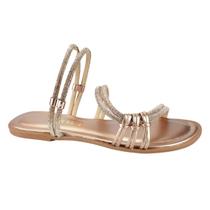 Sandália Rasteira Flat Melissa Godiva Cobre