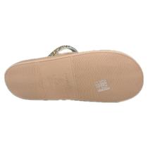 Sandalia Rasteira Flat Moleca Tira Com Strass Casual Multi camel Sandalia Rasteira Flat Moleca Tira Com Strass Casual Multi camel