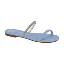 Sandália Rasteira Flat Tira com Strass Feminina Moleca Sandália Rasteira Flat Tira com Strass Feminina Moleca