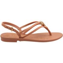 Sandália Rasteira Grendha Liberdade Aplique Feminina