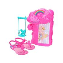 Sandalia Rasteira Infantil Menina Com Casa na Árvore Barbie 22862